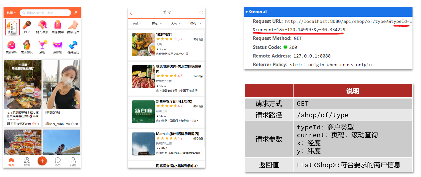 附近商户搜索页面原型